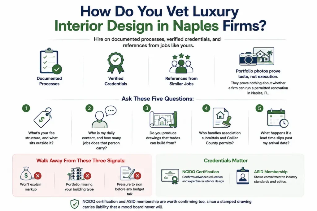 How Do You Vet Luxury Interior Design in Naples Firms?