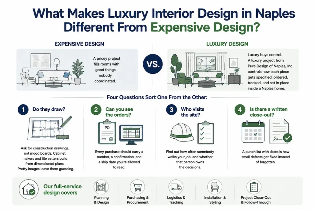 What Makes Luxury Interior Design in Naples Different From Expensive Design